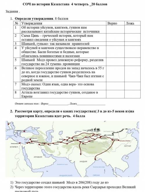 Соч по истории Казахстана 