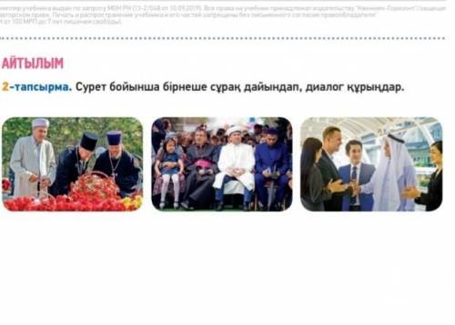 Суретке қарап сұрақ құра . Диалог құру 