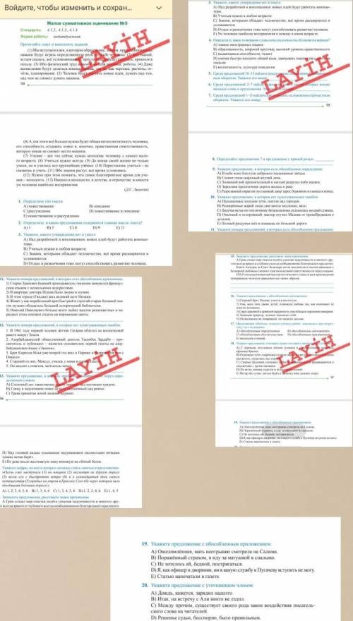 решить 20 заданий по тексту !