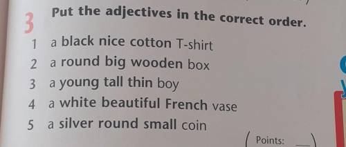 Put the adjectives in the correct order