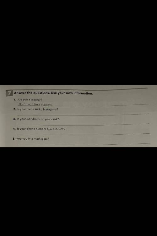 Answer the questions. Use your own information.