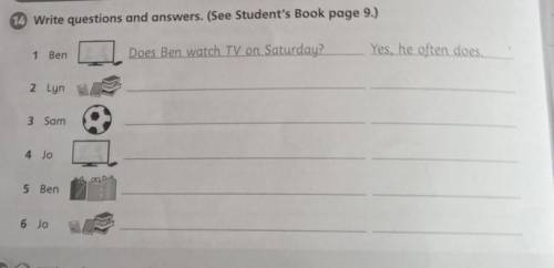 VV U Lunsonants do we pronounce /d3/ in the sentences? 14 Write questions and answers. (See Student'