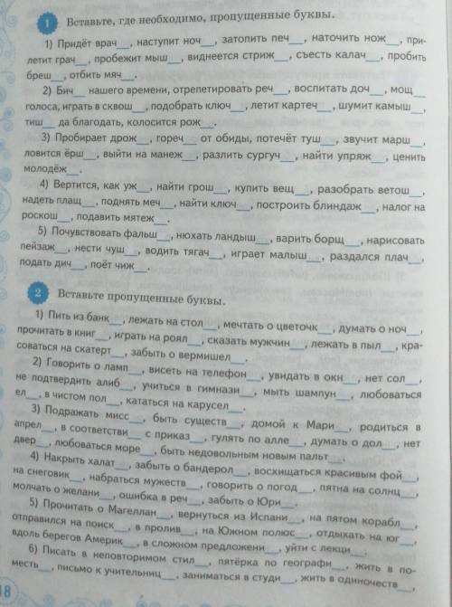 Вставьте пропущенные буквы