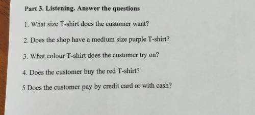 Listening ,answer the guestions