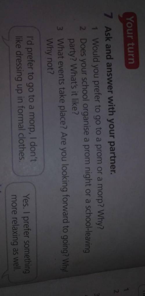 Ask and answer with your partner.
