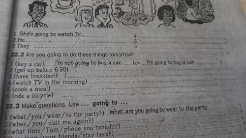 Are you going to do these things tomorrow