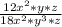 \frac{12x^{2} *y*z}{18x^{2}*y^{3}*z }