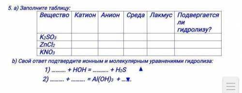 Заполните таблицу К2СО³ катион , Анион , мне