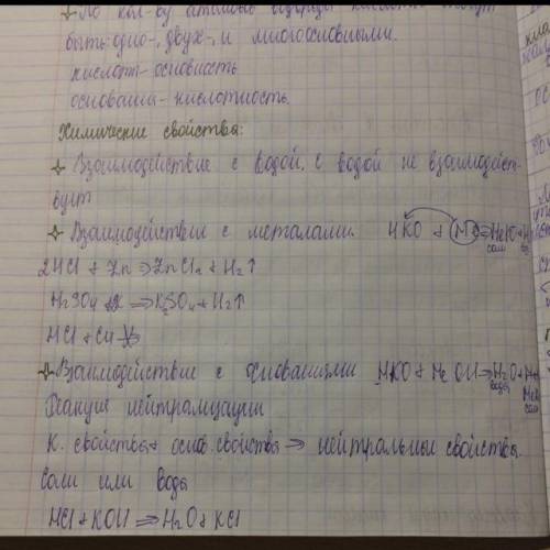 Химические свойства кислот как электролитов