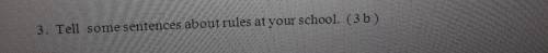 3. Tell some sentences about rules at your school. (3b)
