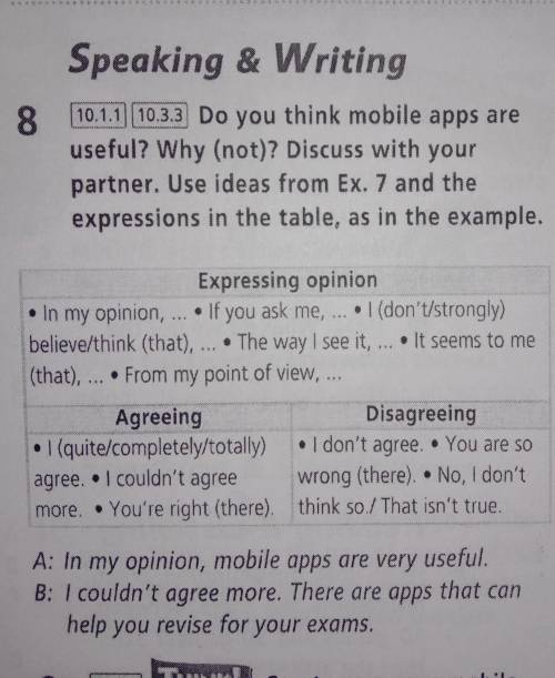 Do you think mobile apps are useful? Why (not)? Discuss with your partner. Use ideas from Ex. 7 and