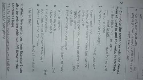 Complete the sentences with the correct form used to and the verbs in brackets.