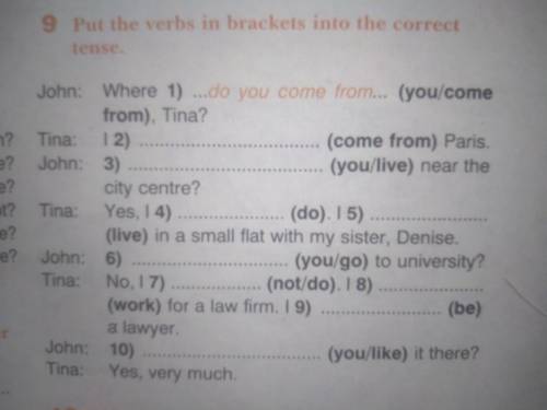 Put the verbs in brackets into correct tense