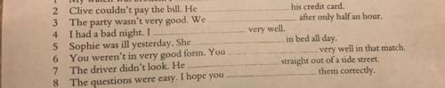 Put in the past simple of these verbs: answer, come, eat, enjoy, have, leave, play, sleep, stay