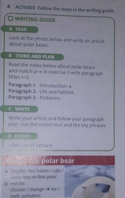 4.Aktivate follow the steps in the writing gyide polar bear