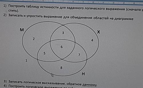1. X=(A->C)+(A->B) (над каждой скобкой знак отрицания; вначале обязательно упростить)2. 2+3+5