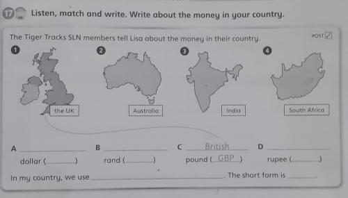 Listen, match and write. Write about the money in your country Post The Tiger Tracks SLN members tel
