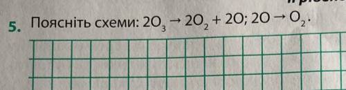 Поясніть схеми: 2О3 = 2O2 + 2O; 2O = O2