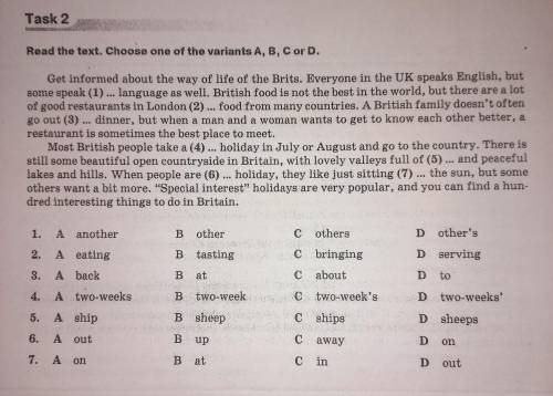 Read the text. Choose one of the variants A, B, C or D.