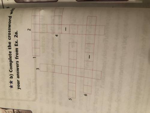 Complete the crossword with your answer from Ex. 2a.