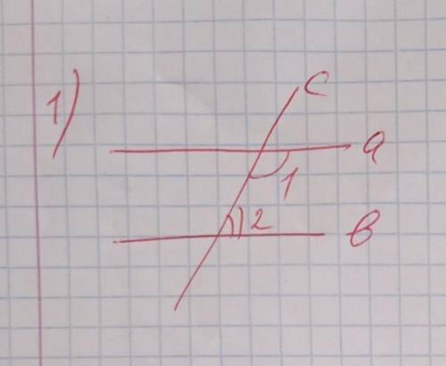 а || в, с-січна кут 1 на 40° більше ніж 2; Знайти: кут 1-? кут 2-?