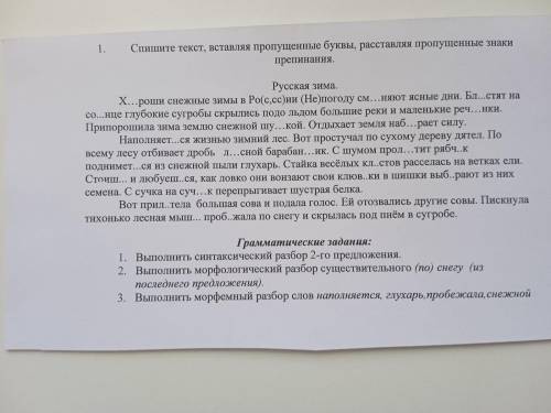 с русским языком задали на каникулы