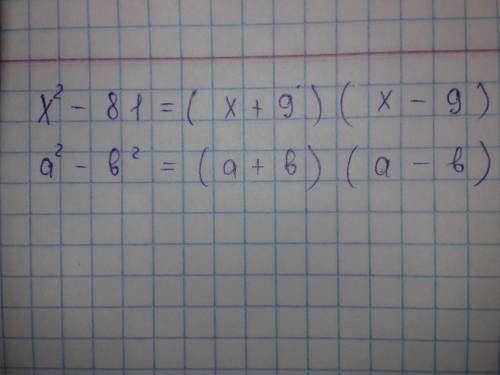 Розкладіть на множниких²-81