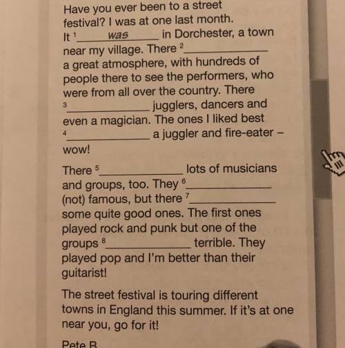 1 Read Pete's Internet post. How many of different types of performers does he write about? Street f