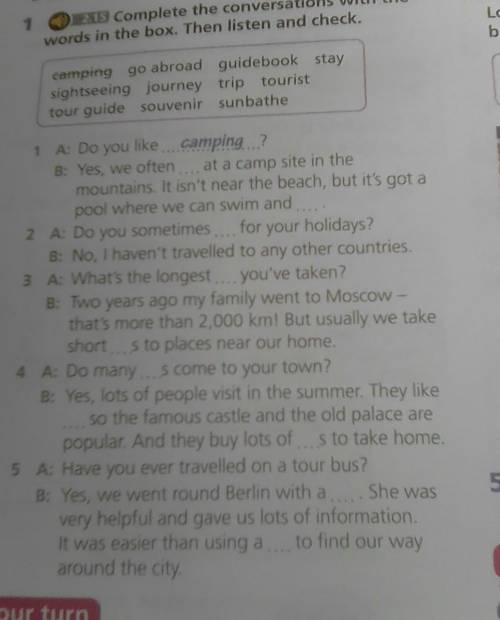 2 Think about your answers to the questions in Exercise 1 and write notes.