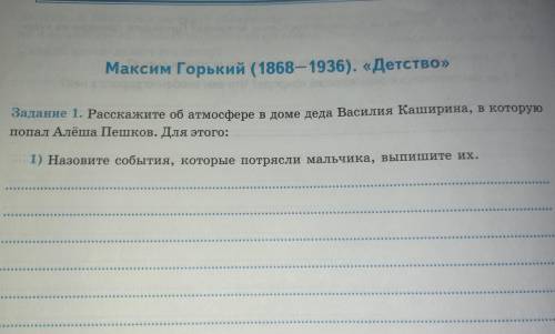 Расскажите об атмосфере в доме деда Василия Каширина, в которую попал Алёша Пешков
