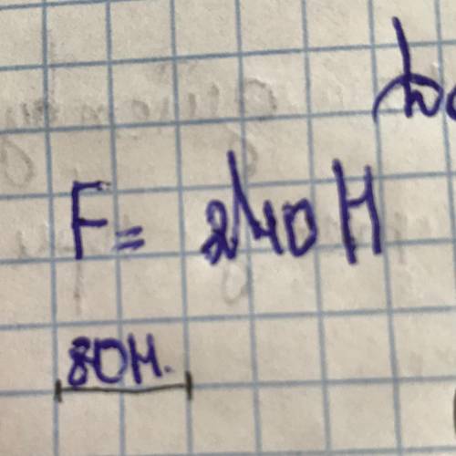 Надо начертить схему ! F=240 Н F =80Н ответ ?