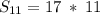 \large \: S_{11} = 17 \:* \: 11 \\
